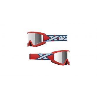brýle EKS GOX zrcadlové sklo červená/bíla/modrá 