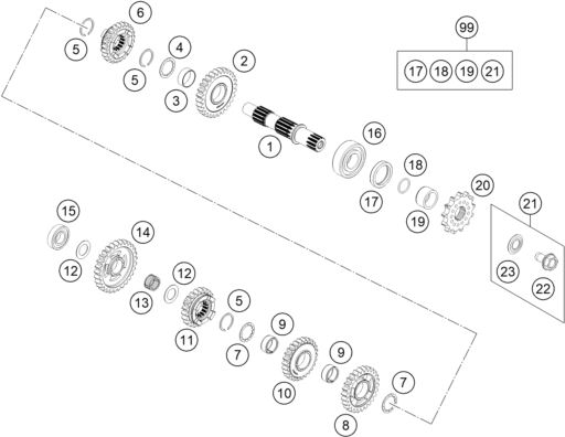 Výkres: 3360 PŘEVODOVKA II - PROTIHŘÍDEL