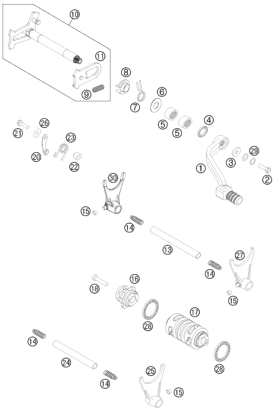 Výkres: 3410 MECHANISMUS ŘAZENÍ
