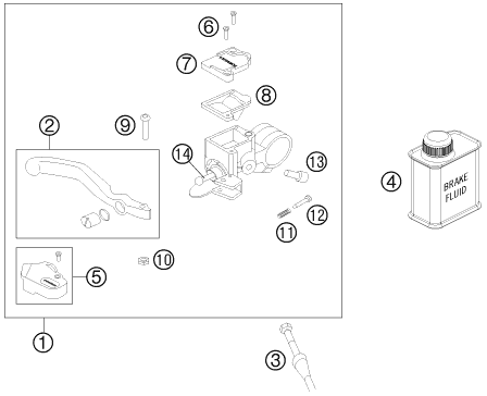 Výkres: 1310 OVLÁDÁNÍ PŘEDNÍHO BRZDY