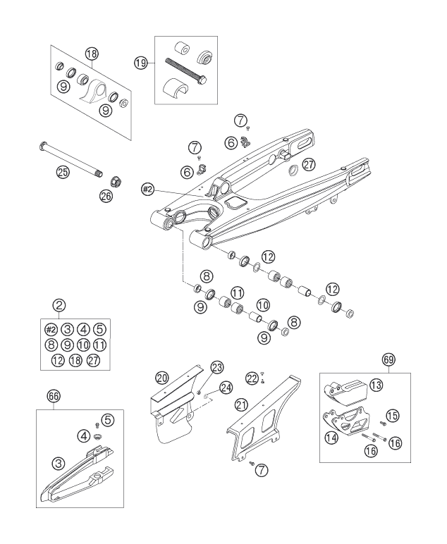 Výkres: 0490 KYVNÁ VIDLICE (SWINGARM)