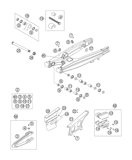 Výkres: 0490 KYVNÁ VIDLICE (SWINGARM)