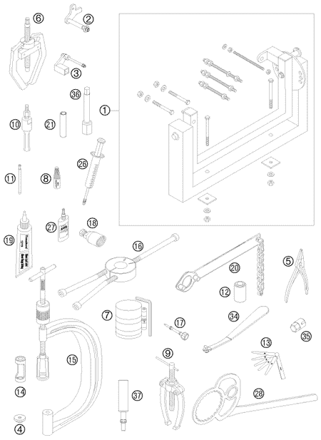 Výkres: 2910 Speciální nářadí (motor)