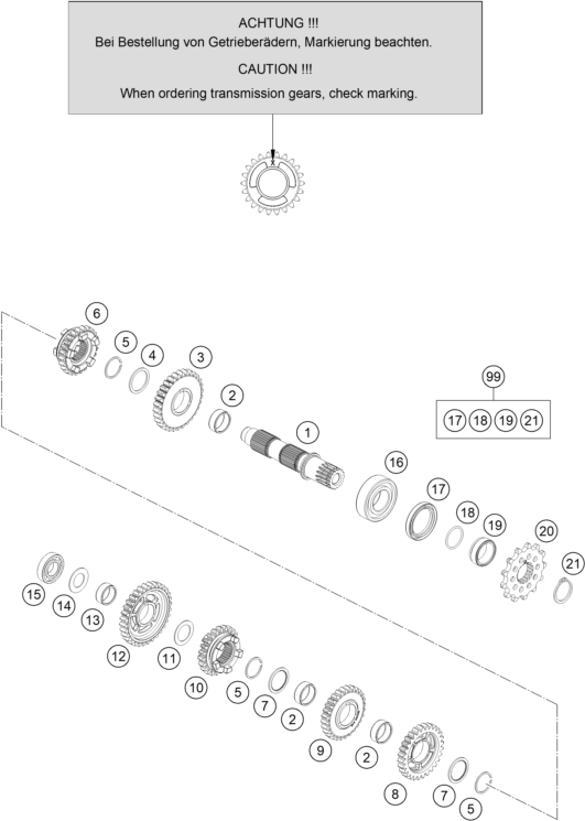 Výkres: 3360 TRANSMISSION II - COUNTERSHAFT