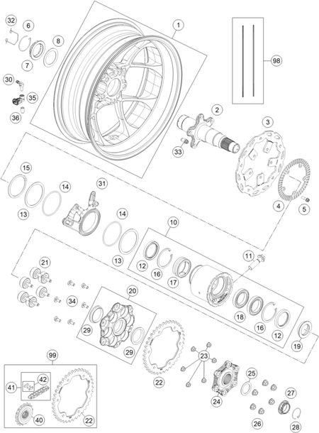 Výkres: 1010 REAR WHEEL