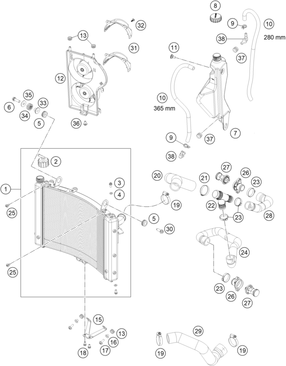 Výkres: 3530 COOLING SYSTEM