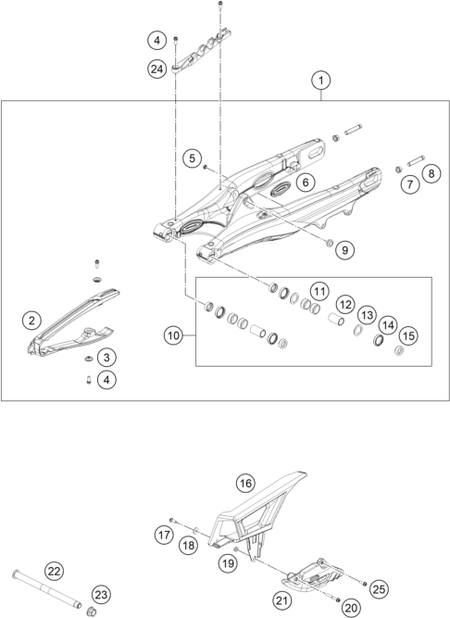 Výkres: 0490 KYVNÁ VIDLICE (SWINGARM)