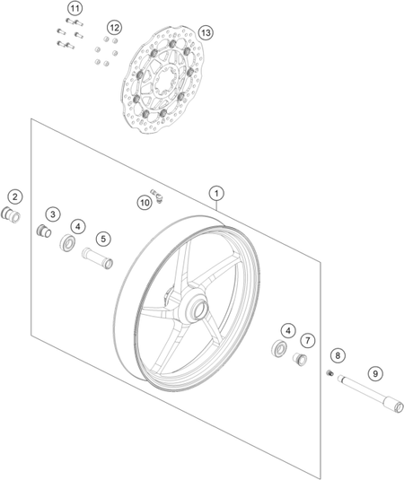 Výkres: 0910 FRONT WHEEL