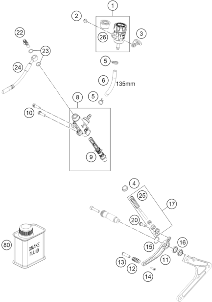 Výkres: 1330 REAR BRAKE CONTROL