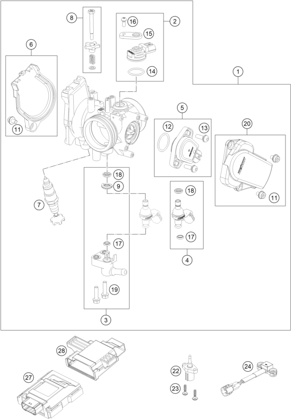 Výkres: 4110 ŠKRTICÍ KLAPKA (THROTTLE BODY)