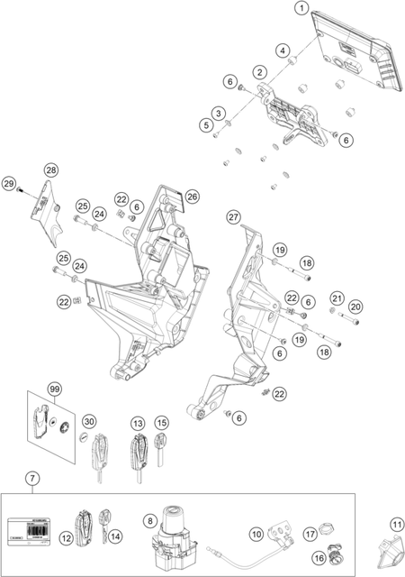Výkres: 1430 INSTRUMENTS / LOCK SYSTEM