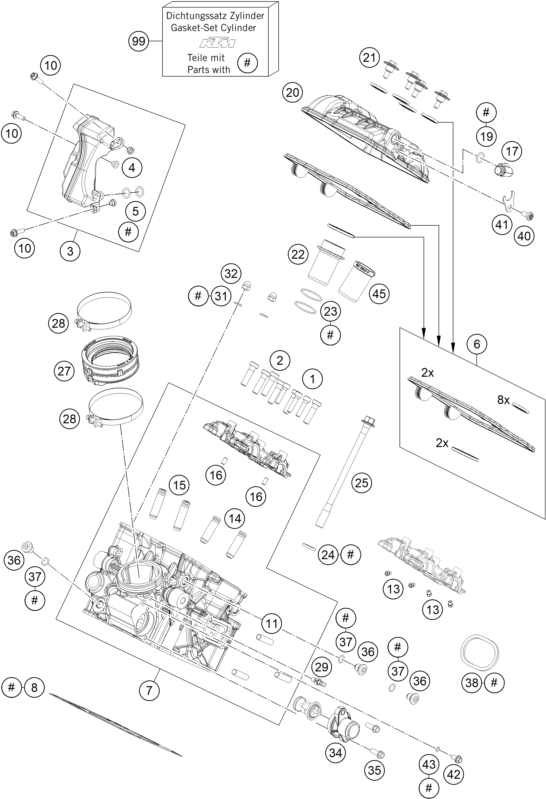Výkres: 3640 CYLINDER HEAD REAR
