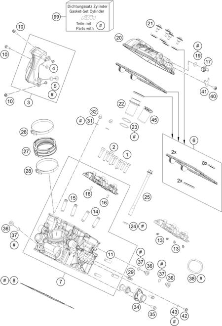 Výkres: 3640 CYLINDER HEAD REAR
