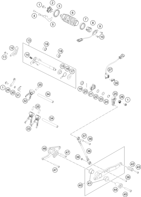Výkres: 3410 SHIFTING MECHANISM