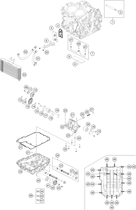 Výkres: 3810 LUBRICATING SYSTEM