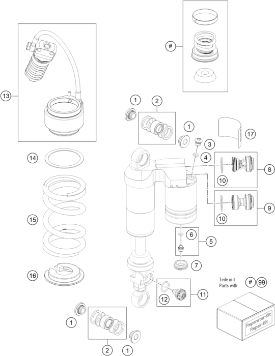 Výkres: 0430 SHOCK ABSORBER DISASSEMBLED