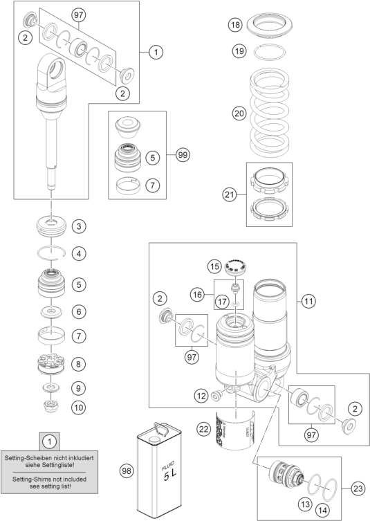 Výkres: 0430 SHOCK ABSORBER DISASSEMBLED