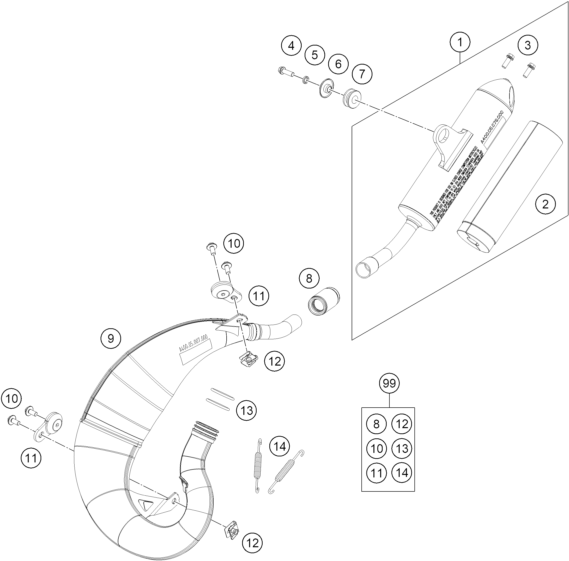 Výkres: 0510 EXHAUST SYSTEM