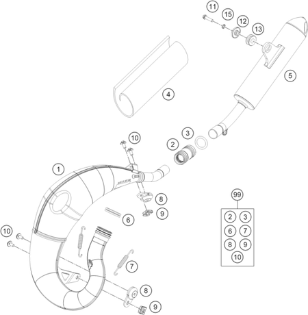 Výkres: 0510 EXHAUST SYSTEM