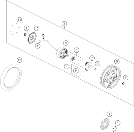 Výkres: 1010 REAR WHEEL