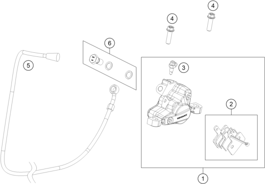 Výkres: 1390 REAR BRAKE CALIPER