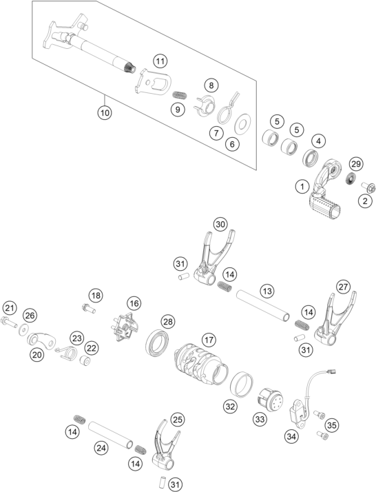 Výkres: 3410 SHIFTING MECHANISM
