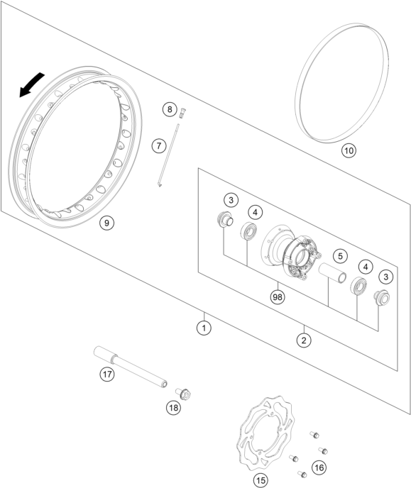 Výkres: 0910 FRONT WHEEL