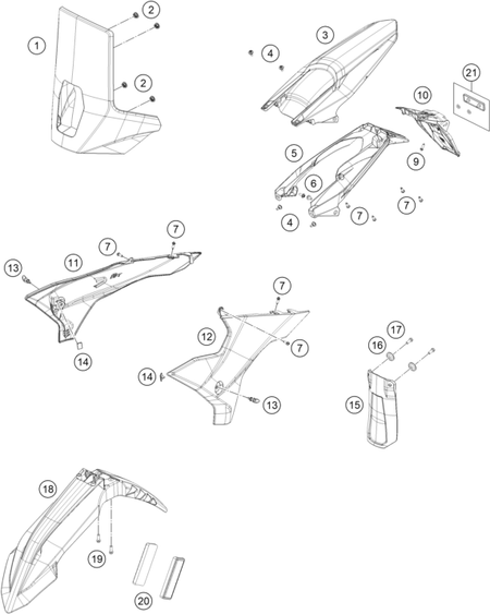 Výkres: 0810 MASK, FENDERS