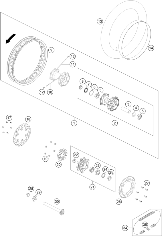 Výkres: 1010 REAR WHEEL