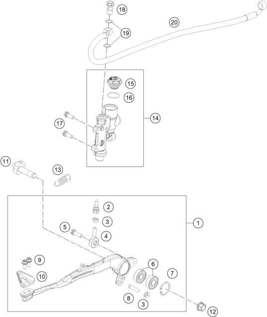 Výkres: 1330 REAR BRAKE CONTROL