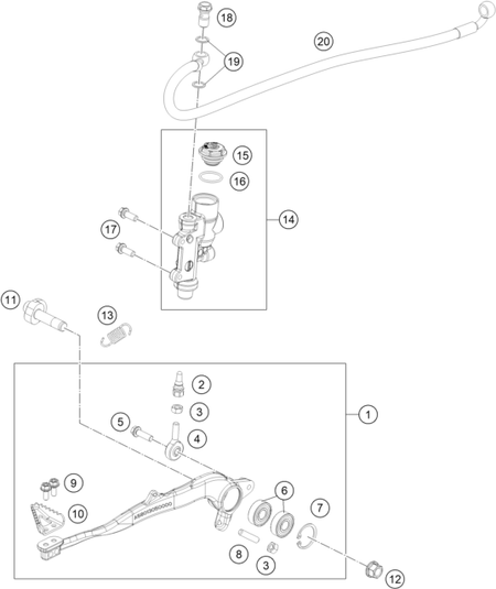 Výkres: 1330 REAR BRAKE CONTROL