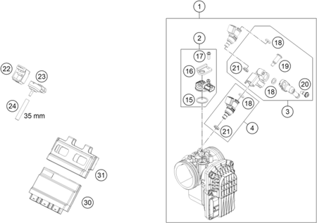 Výkres: 4110 ŠKRTICÍ KLAPKA (THROTTLE BODY)
