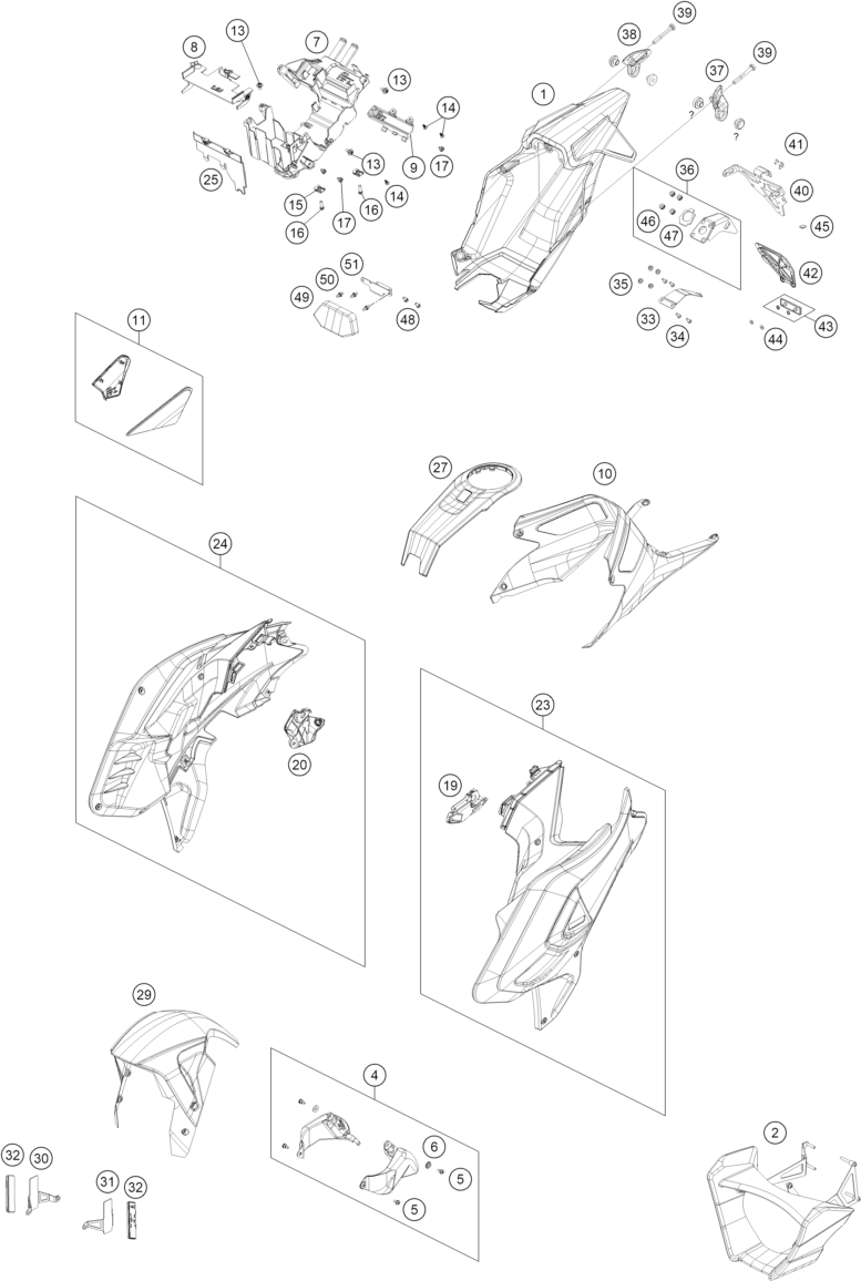 Výkres: 0810 MASK, FENDERS