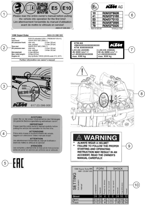 Výkres: 8010 TECHNIC INFORMATION STICKER