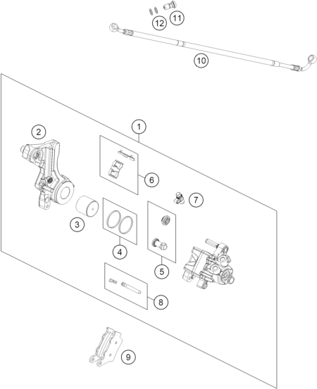 Výkres: 1390 REAR BRAKE CALIPER