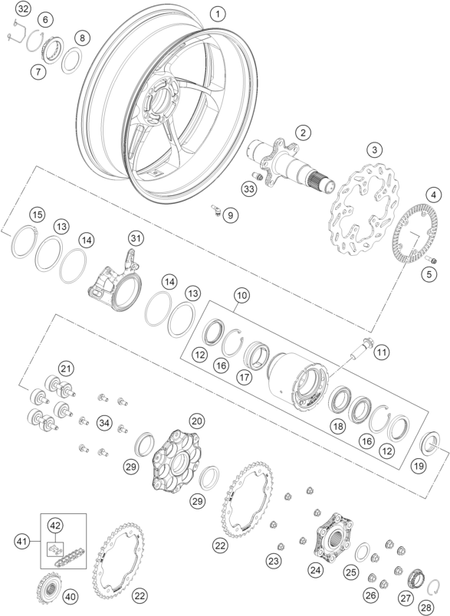 Výkres: 1010 REAR WHEEL