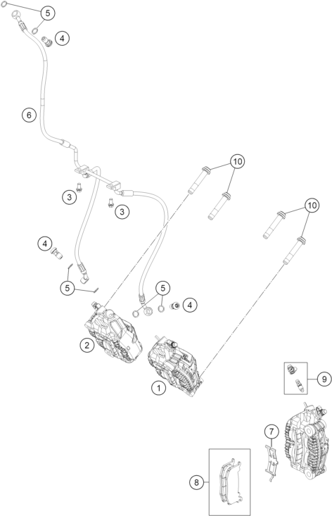 Výkres: 1360 FRONT BRAKE CALIPER