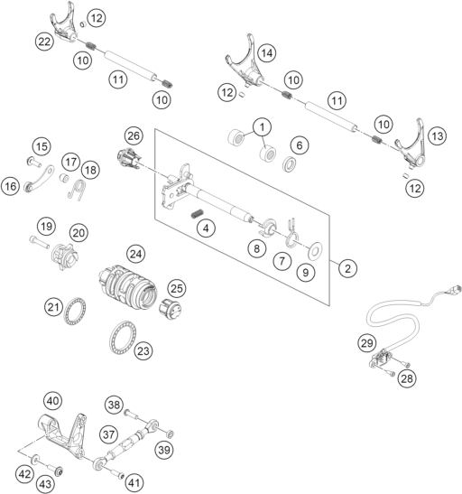 Výkres: 3410 SHIFTING MECHANISM
