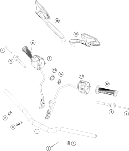 Výkres: 0210 HANDLEBAR, CONTROLS