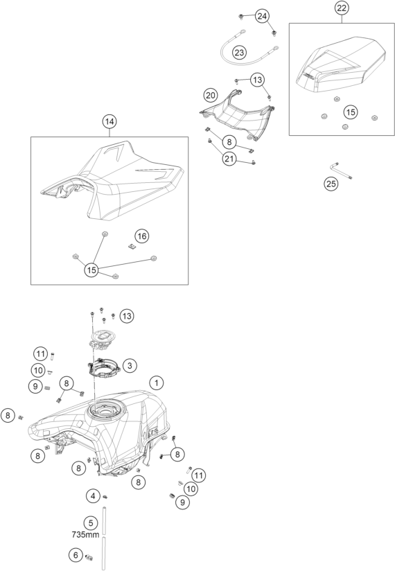Výkres: 0710 TANK, SEAT