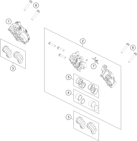 Výkres: 1360 FRONT BRAKE CALIPER