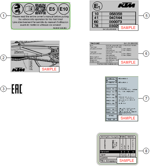 Výkres: 8010 TECHNIC INFORMATION STICKER