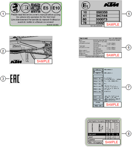 Výkres: 8010 TECHNIC INFORMATION STICKER