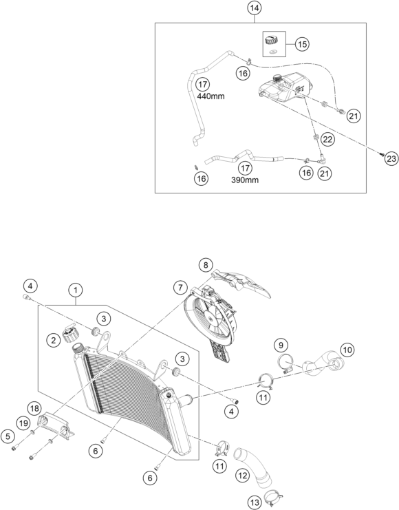 Výkres: 3530 CHLADICÍ SOUSTAVA