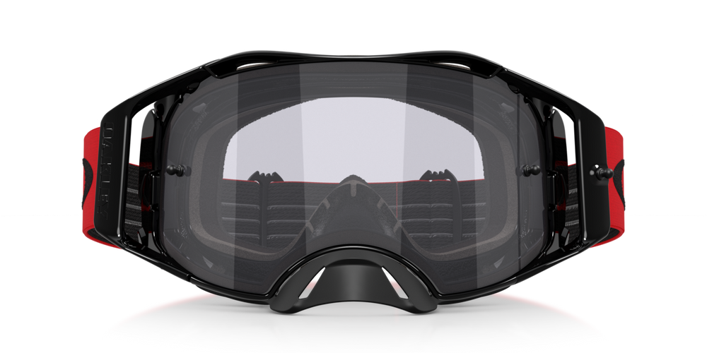Brýle Oakley Airbrake Lite MX Moto Red - plexi světle šedé