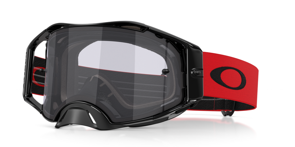 Brýle Oakley Airbrake Lite MX Moto Red - plexi světle šedé