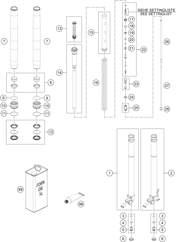 Výkres: 0130 PŘEDNÍ VIDLICE ROZLOŽENÁ
