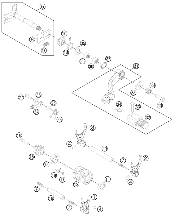 Výkres: 3410 MECHANISMUS ŘAZENÍ