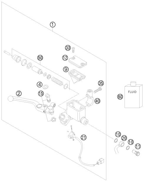 Výkres: 1310 OVLÁDÁNÍ PŘEDNÍHO BRZDY