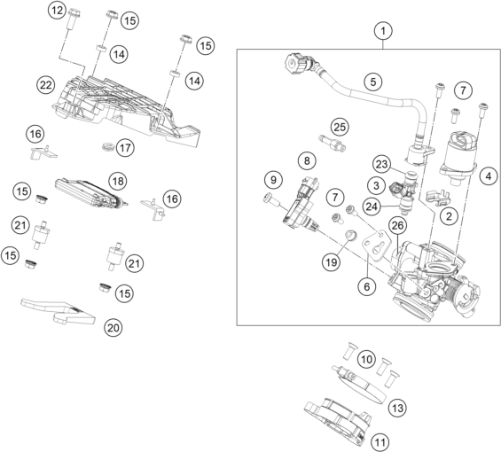 Výkres: 4110 ŠKRTICÍ KLAPKA (THROTTLE BODY)